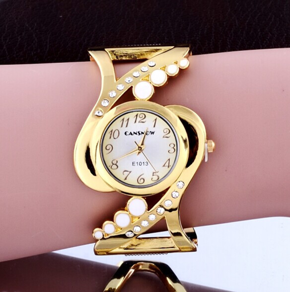 Jewelry Diamond Watches - Роскошные женские часы с золотым браслетом,