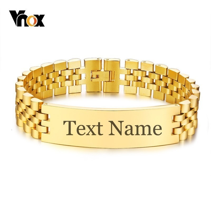 Jewelry Type Watches - Браслет Vnox для мужчин с именной