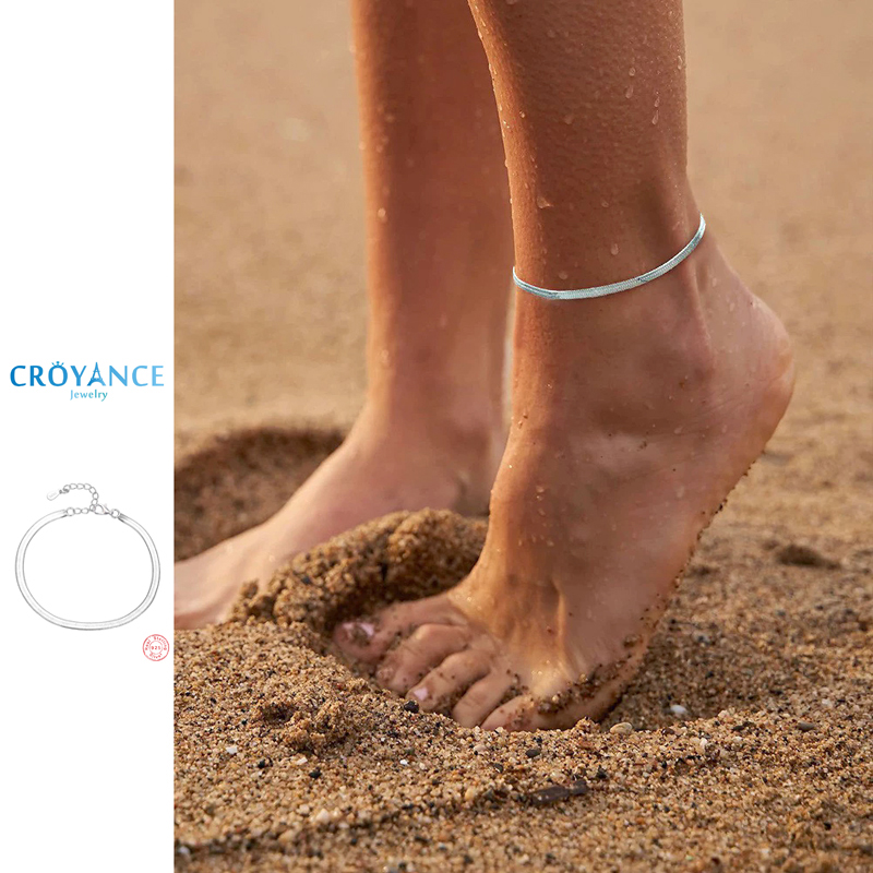 Anklet Foot Chain - Классический простой плоский браслет-цепочка на ногу