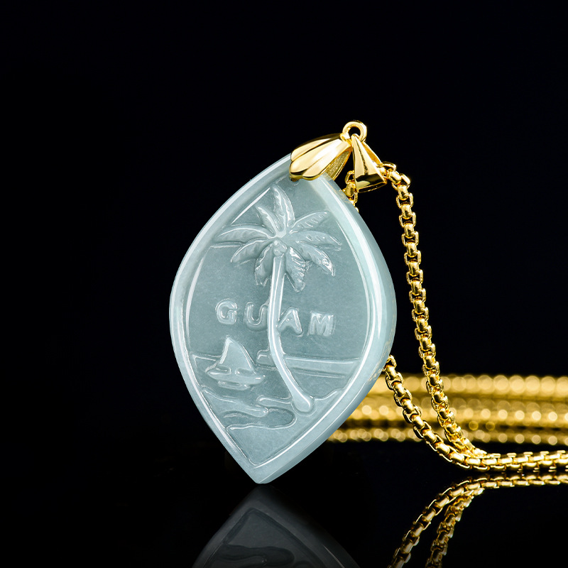 Pacific Jewelry & Watches Los Angeles - Натуральный жадеит А-класса, синяя вода, Тихоокеанский