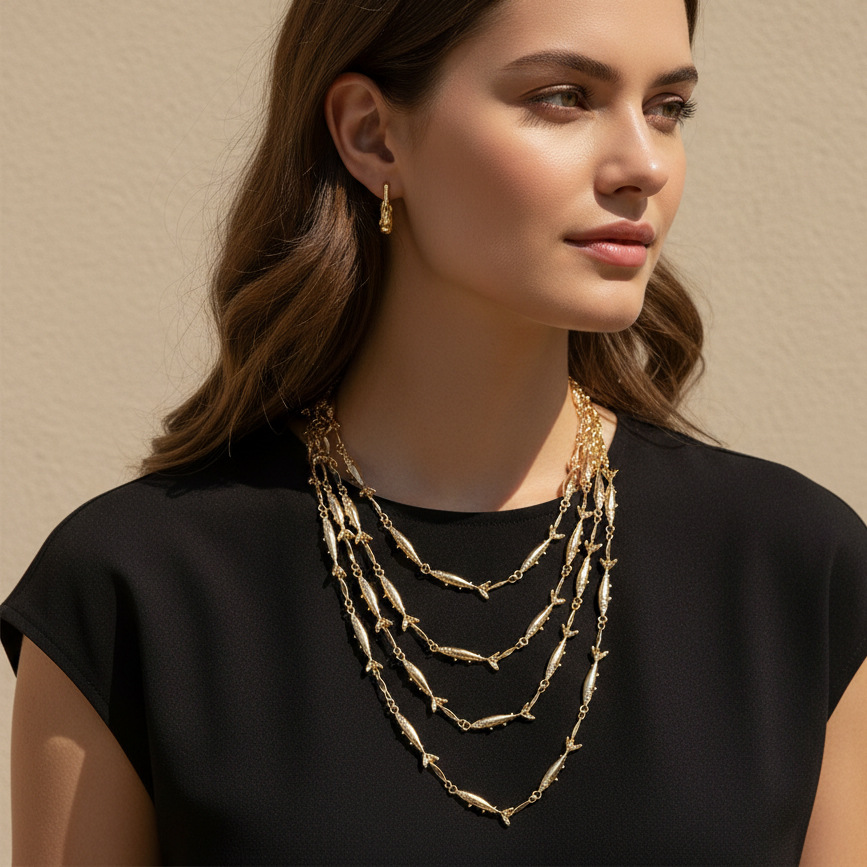 Многослойное ожерелье в стиле  – обзор и цена Pacific Jewelry & Watches Los Angeles