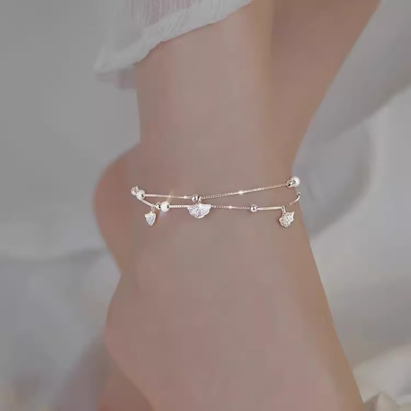 Женская двухслойная цепочка на – обзор и цена Anklet Foot Chain